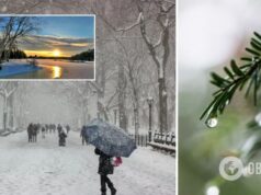 Часть Украины накроют снег и дожди, сильных морозов не будет: прогноз на начало недели. Карта