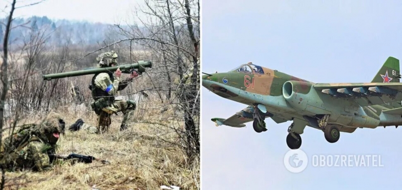 Украинские защитники ''приземлили'' очередной вражеский штурмовик Су-25
