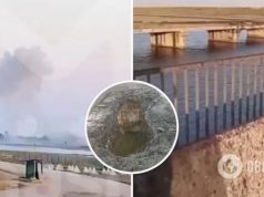 После удара по Чонгарскому мосту оккупанты построили понтонную переправу. Фото