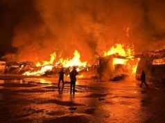 В Виннице начался масштабный пожар