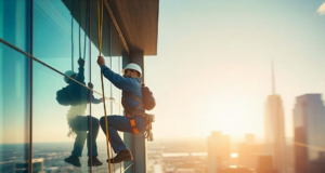 Высотная мойка окон: безопасность и инновации в обслуживании небоскрёбов